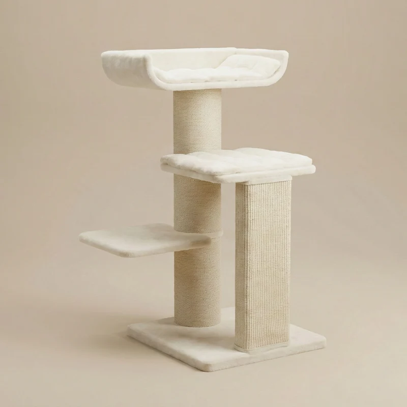 Krabpaal Maine Coon Throne (Beige Teddy)