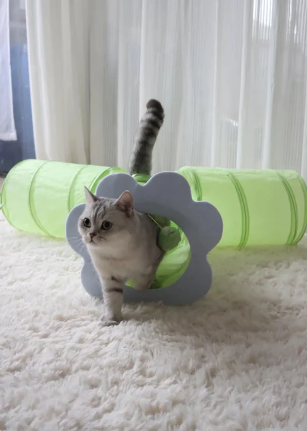 Pura Natura Tunnel Mania - Gioco Per Gatti Pieghevole