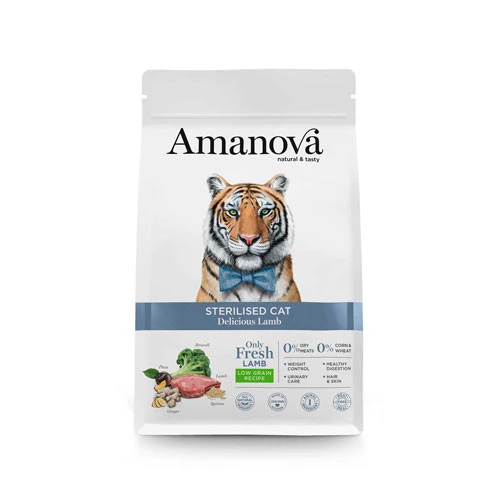 Amanova STERILISED Delicious Agnello per Gatti