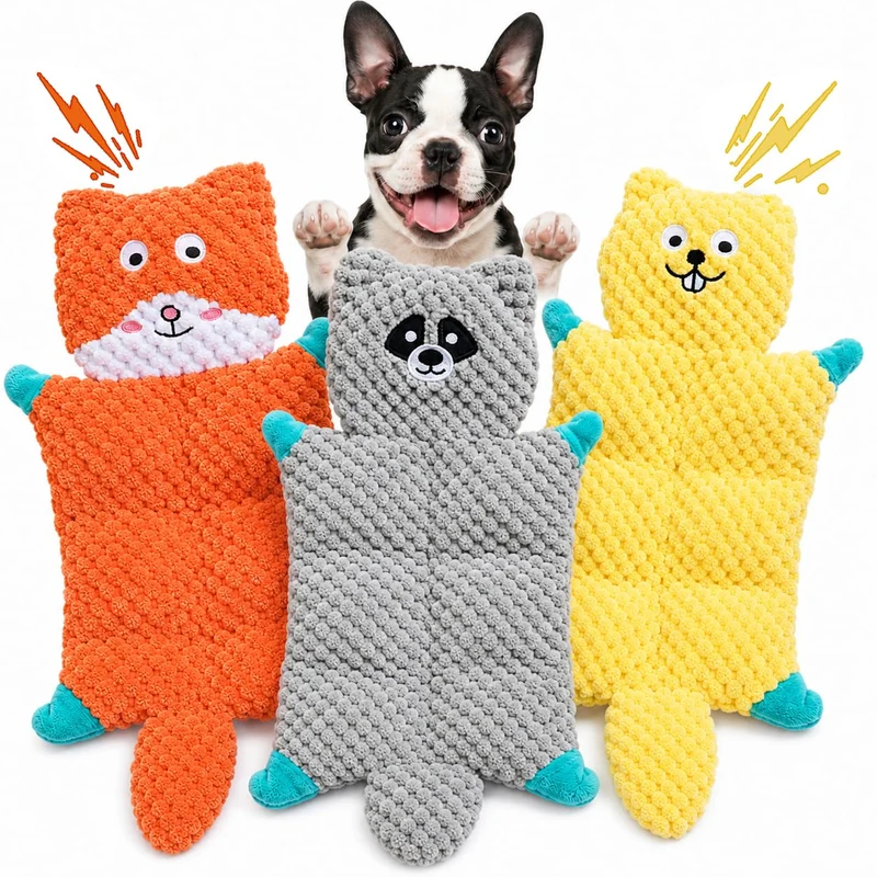 Set 5 Giochi per Cani Senza Imbottitura con Squeaker