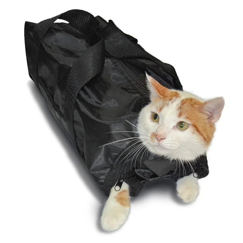 Borsa Contenitiva per Gatti per Bagno e Taglio Unghie 46×24 cm