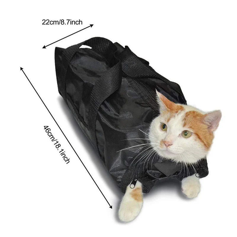 Borsa Contenitiva per Gatti per Bagno e Taglio Unghie 46×24 cm