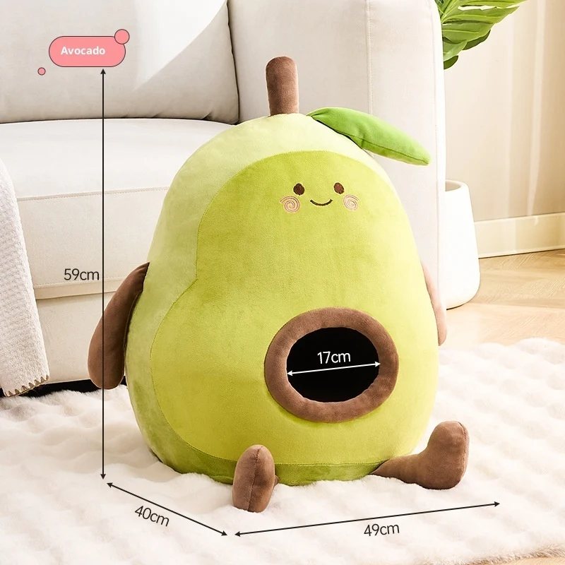 Cuccia Gatto Capibara Avocado Peluche | Lettino Tunnel