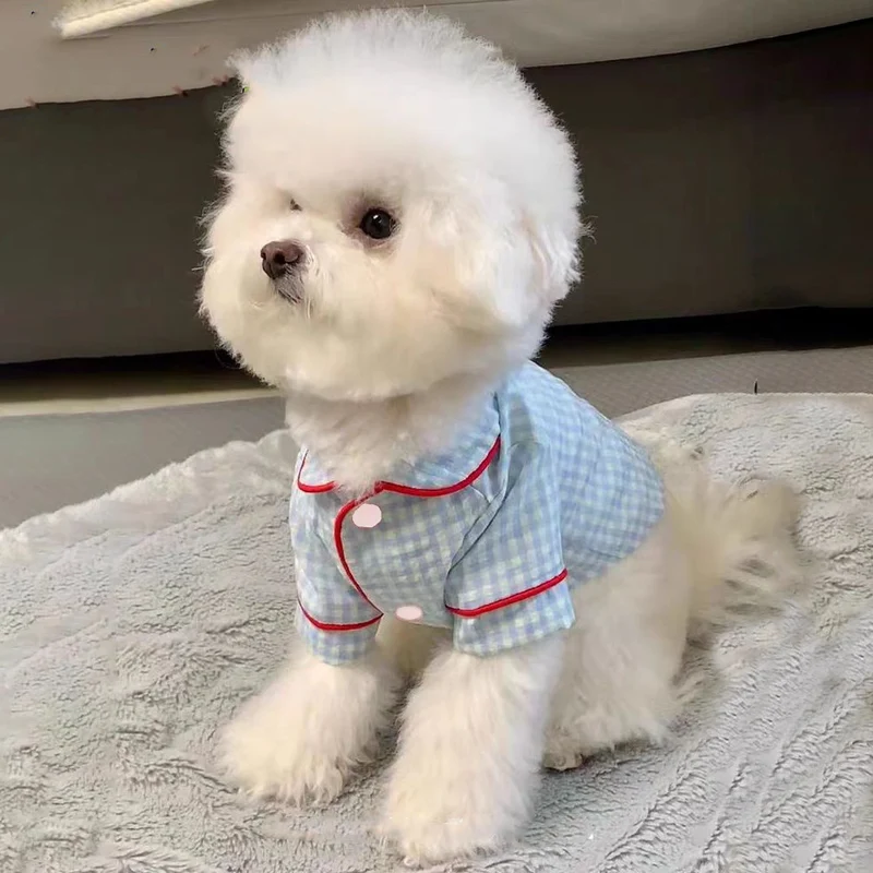 Pigiama Intero Cani Gatti Check Bubble Gauze XS-XL
