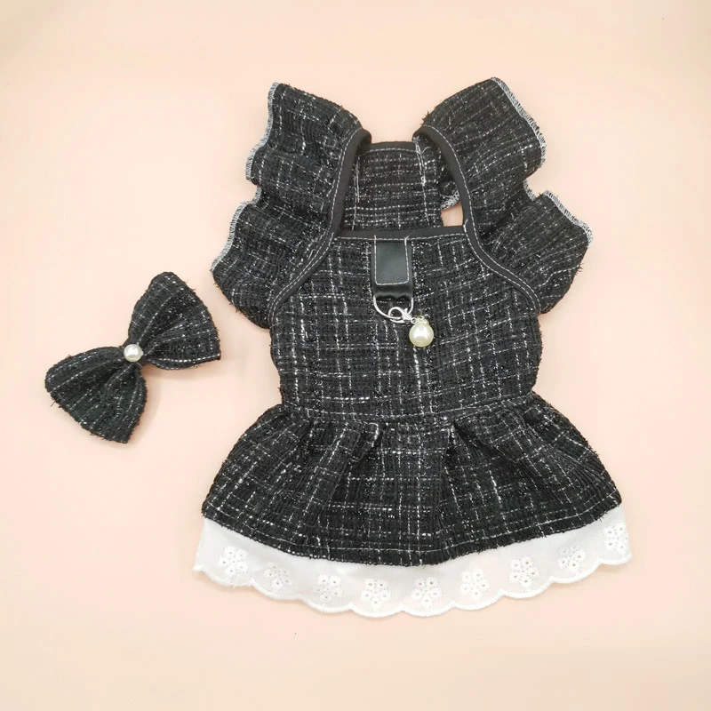 Abito Tweed Chanel Maniche Palloncino Cani Gatti XS-XL