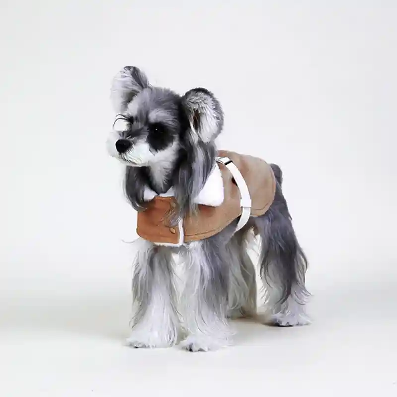 Cappotto per Cani Pawsmoment - Scamosciato con Pelliccia