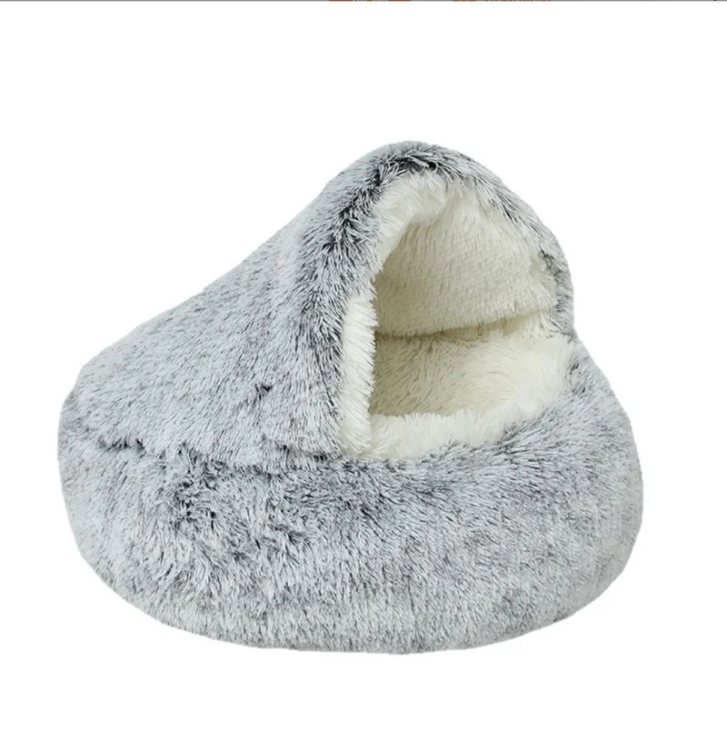 Cuccia Conchiglia Semi-Chiusa Long Plush Gatti Cani