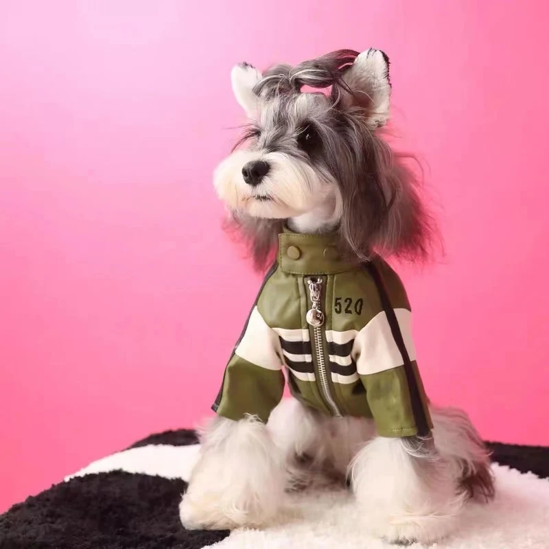 Giacca Moto in PU per Cani Stile Biker S-XXL