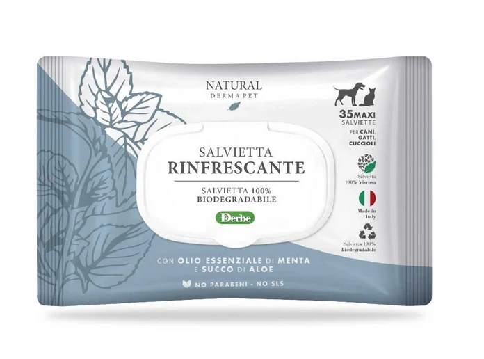 Derbe Salviette Detergenti Funzionali Rinfrescanti Menta e Aloe