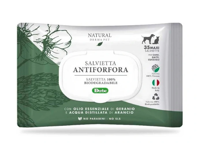 Derbe Salviette Detergenti Funzionali Antiforfora Geranio e Arancio