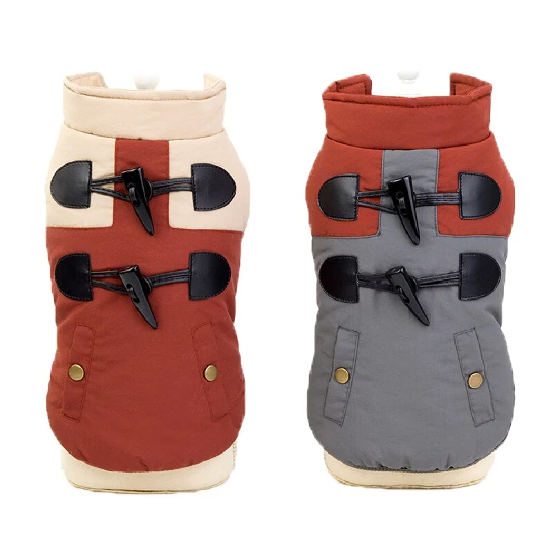 Cappotto Smanicato per Cani - Bottoni Dente Taschine