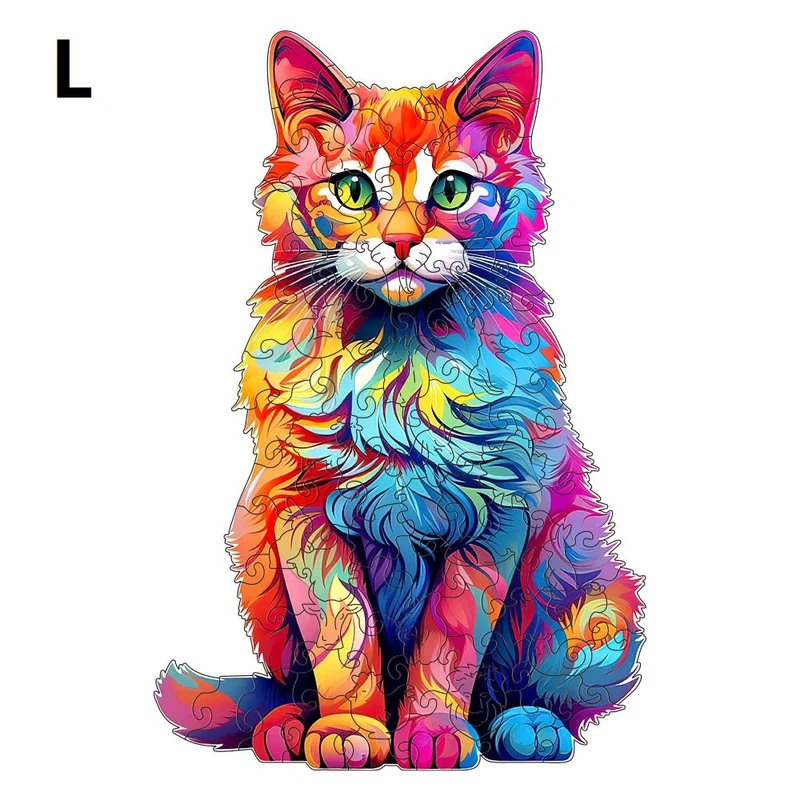 Puzzle Legno Gatto - Idea Regalo Creativa per Amanti Animali