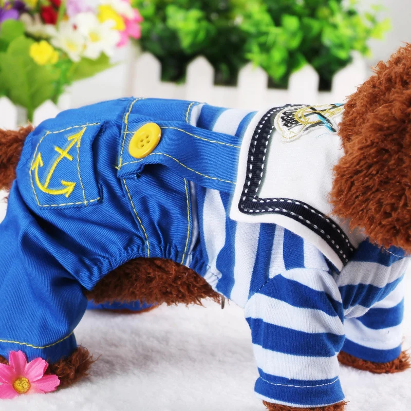 Maglione per Cani con Bretelle e Taschino Ancora Marinaro