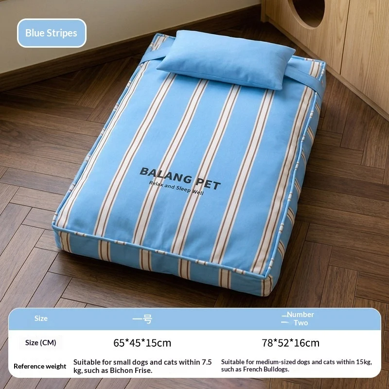 Cuccia Materasso a Righe con Cuscino – Cani e Gatti