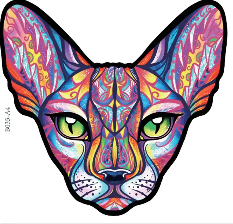 Puzzle 3D Legno Gatto Sphynx - Gioco Interattivo Amanti