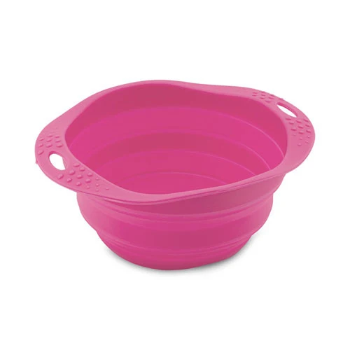 Beco Bowl Ciotola Pieghevole in Silicone Rosa