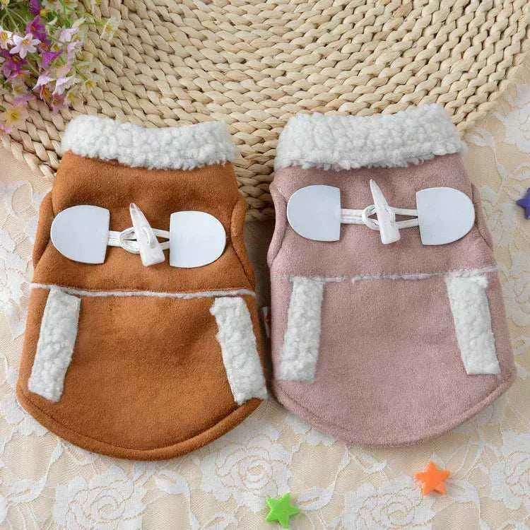 Cappotto Velluto Cani - Smanicato con Colletto Pile