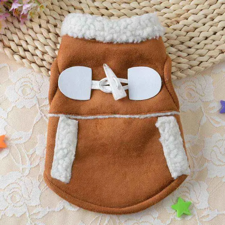 Cappotto Velluto Cani - Smanicato con Colletto Pile