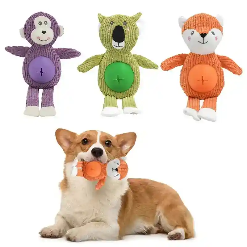 Peluche Cani con Pallina Porta Snack - Interattivo