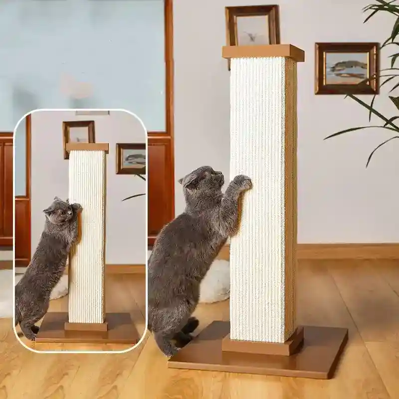 Torre Tiragraffi Gatti 80cm - Legno e Sisal Naturale