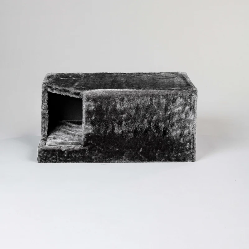 Speelhuis Donkergrijs kleurig, Corner Coon 55 x 35 x 25 cm (incl. Kussen)
