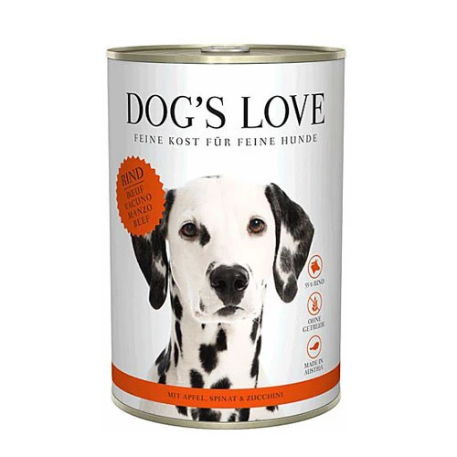Dog's Love Umido Cane Adult Manzo con Mele e Spinaci