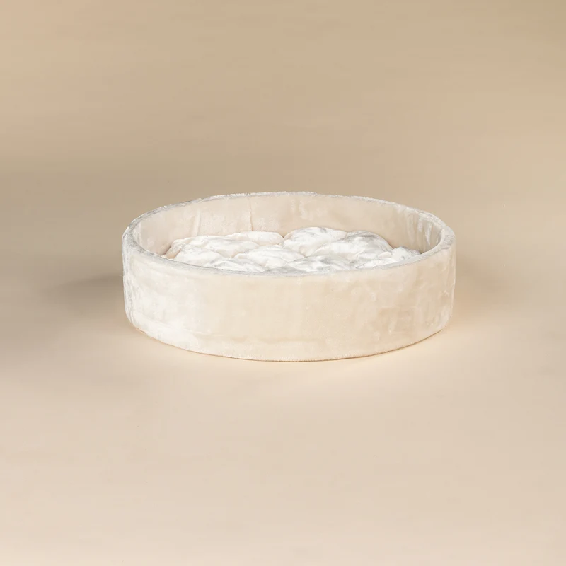 Crèmekleurige, 60 cm Diameter Ronde Sleeper Zetel (Incl. Kussen)