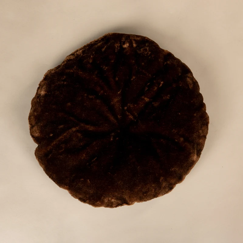 Bruinkleurig Kussen, voor 50 cm Ronde Zetel