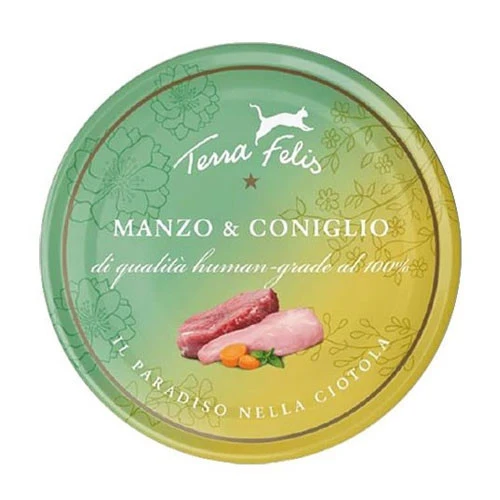 Terra Felis Manzo e Coniglio Umido per Gatti