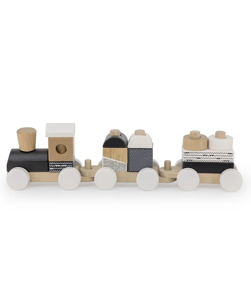Trenino In Legno Black & White