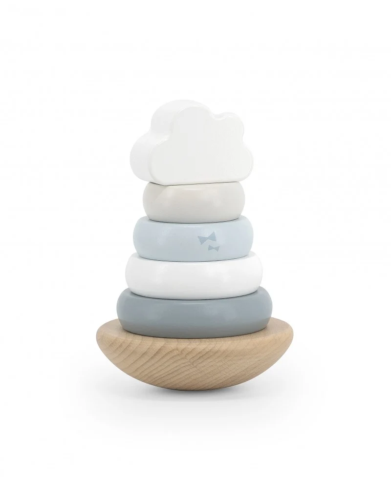 Piramide Ad Anelli Blu Pastello