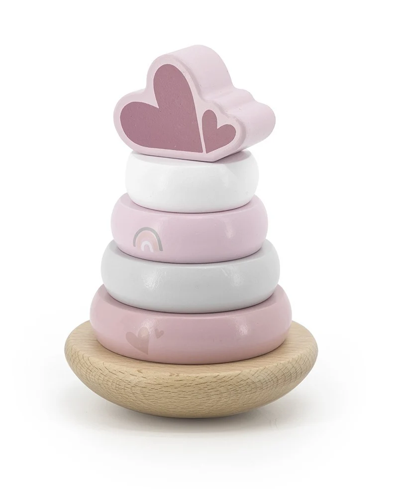 Piramide Ad Anelli Rosa Pastello