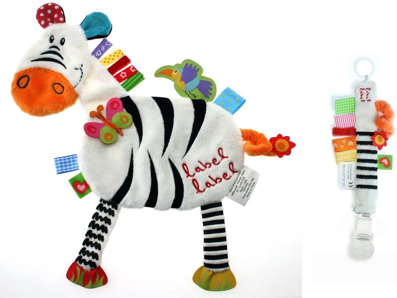 Set Doudou E Portasucchietto Con Clip Zebra