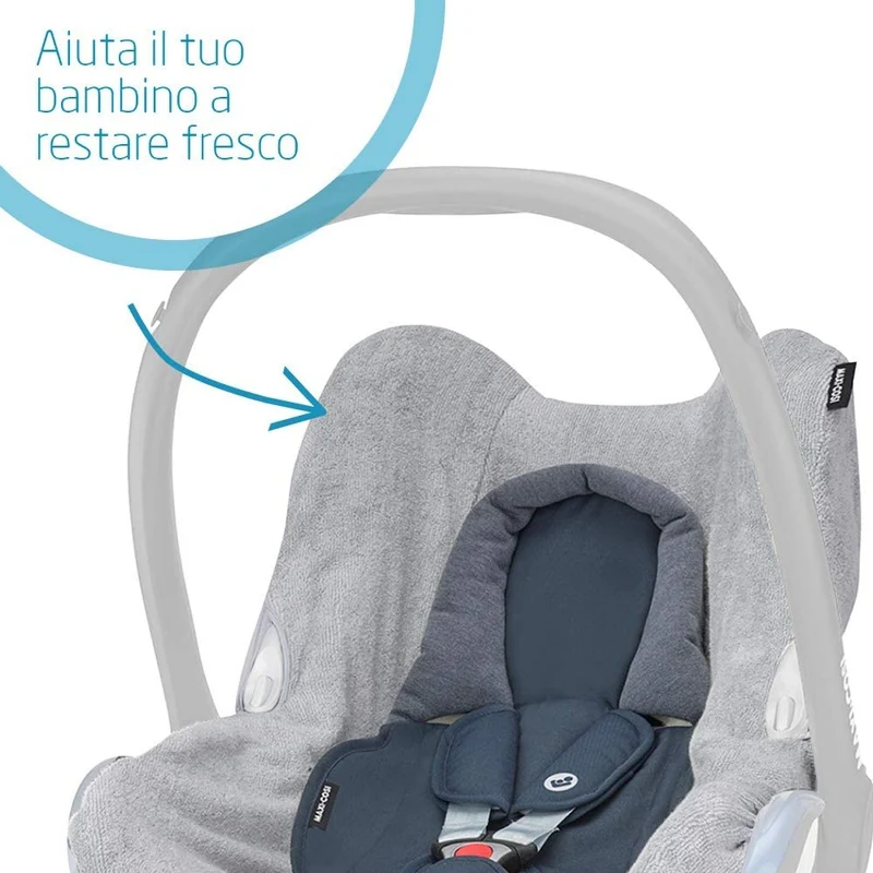 Maxi-Cosi Cabriofix Fodera Seggiolino Auto, Rivestimento Copriseggiolino In Cotone Traspirante Grigio Chiaro