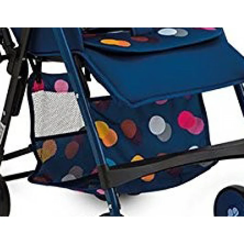 Cestello Per Passeggino Joyello Musino Light Blu Navy Pois Colorati
