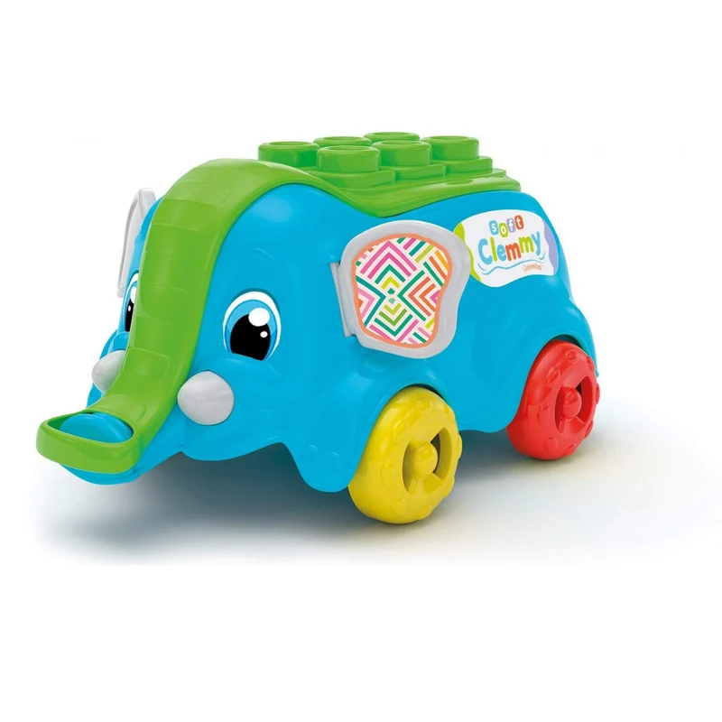 Cavalcabile Clementoni Soft Clemmy Carrettino Elefante Con Mattoncini
