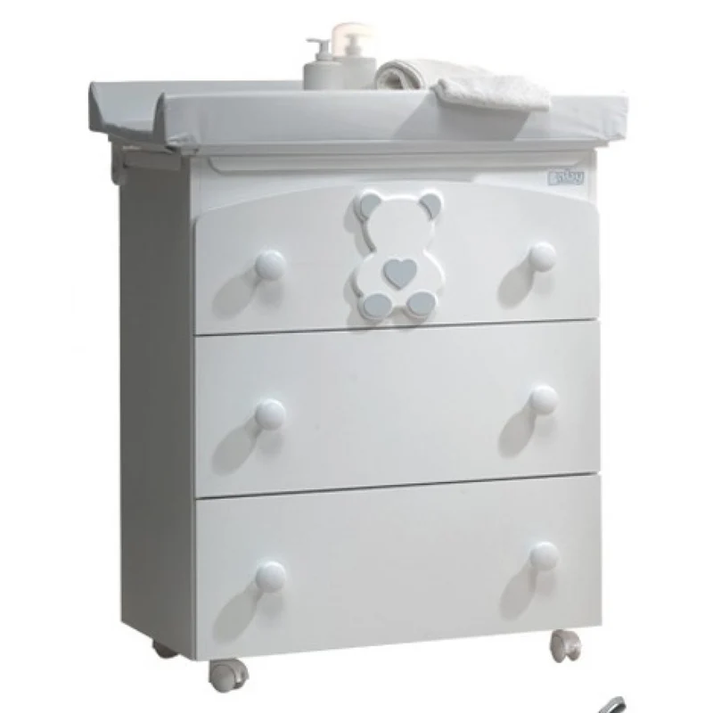 Cassettiera Fasciatoio Baby Fashion Orsetto Bianco