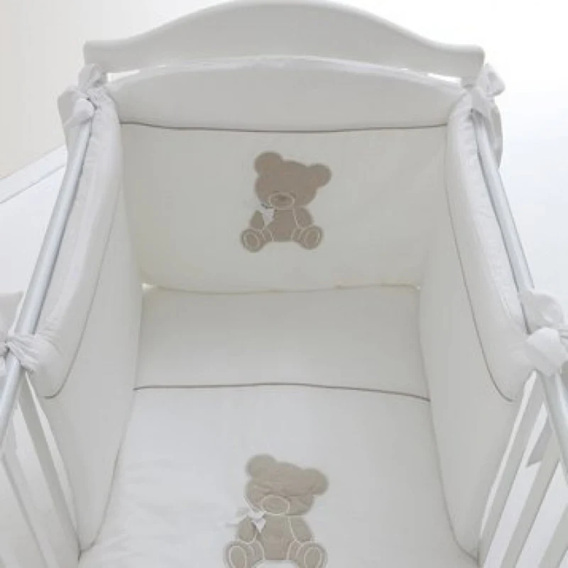 Completo Piumone Lettino Sfilabile Nanan Coccolo 4pz Bianco