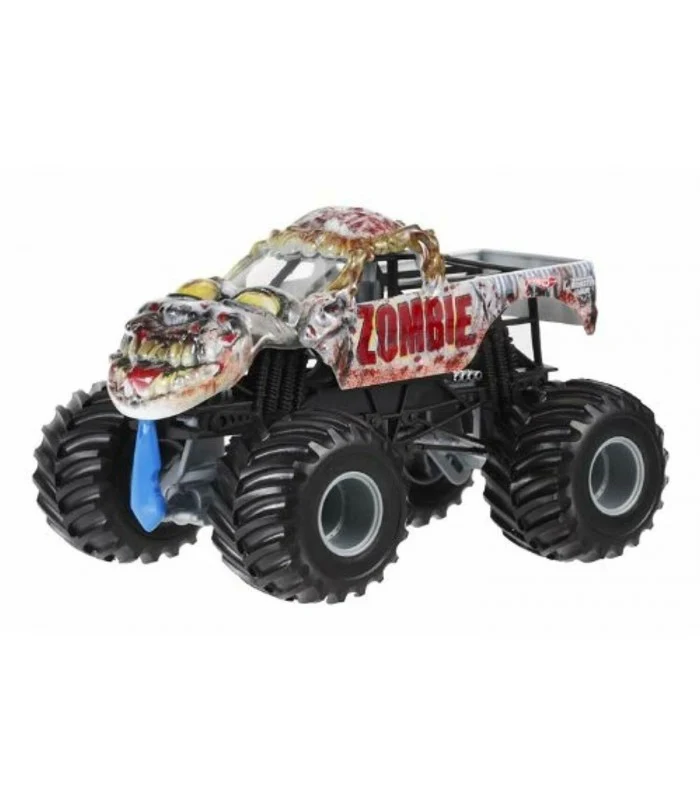 Hot Wheels - Veicolo Monster Jam Zombie Scala 1:24 Bianco