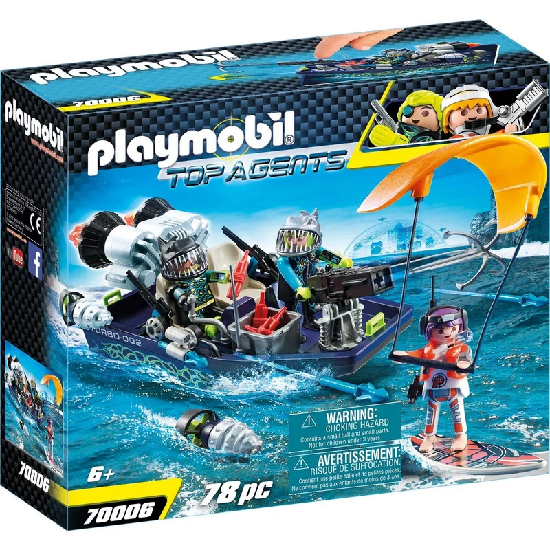 Barca D'Assalto Shark Team Playmobil Top Agents