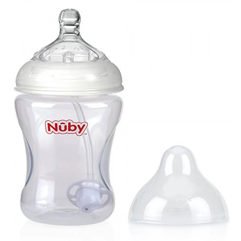 Biberon Anti-Reflusso E Anti-Colica Nuby Con Cannuccia 360â° 240 Ml