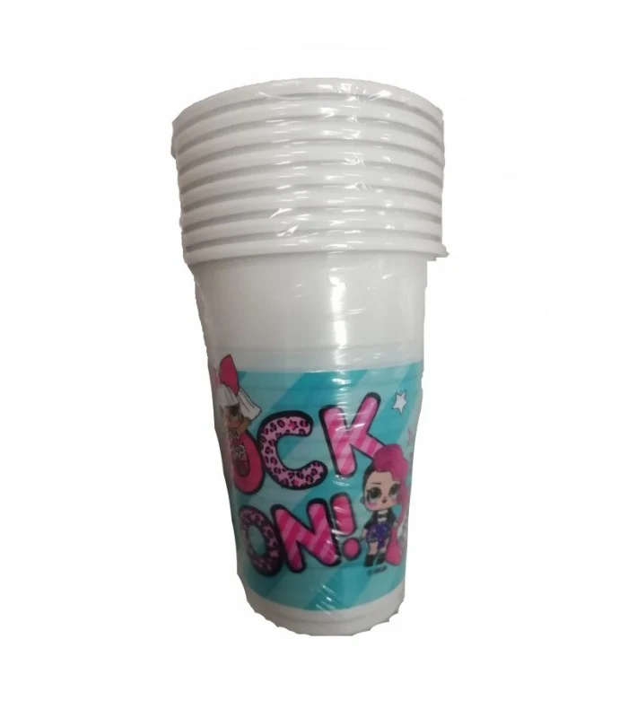 Lol Surprise - Confezione Con 8 Bicchieri In Plastica