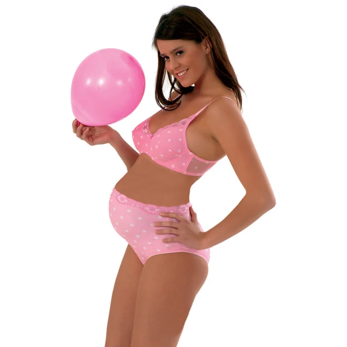 Slip Pre Parto Dominam Pharm In Tulle Pois Rosa Misura 5