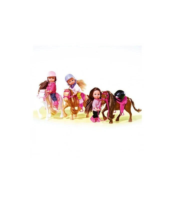 Bambola Lolly Kid On Horse Pony 3 Modelli
