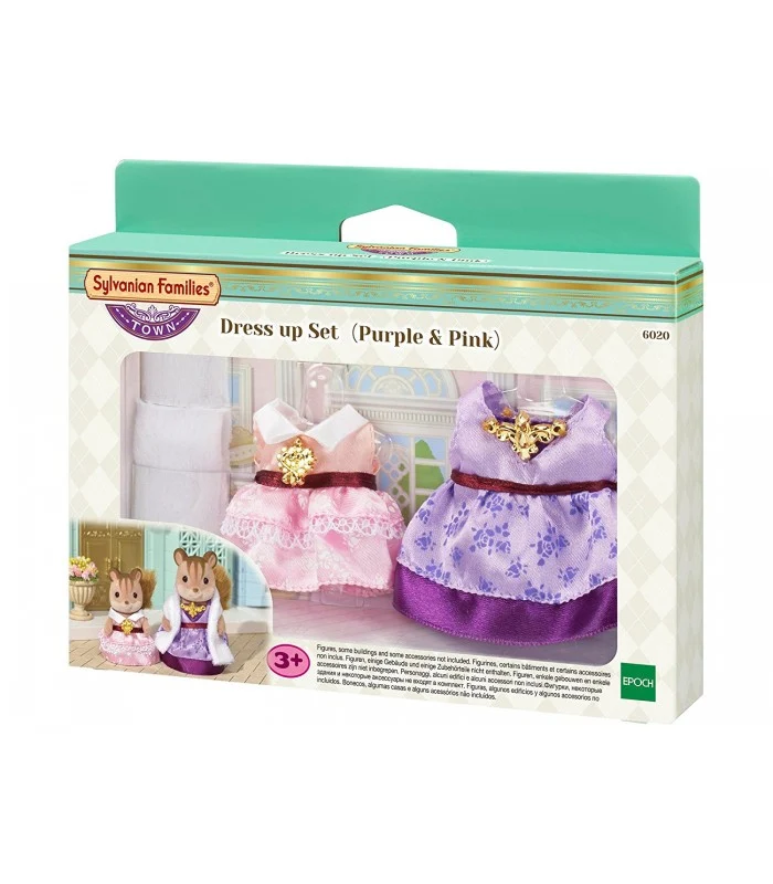 Sylvanian Families Town Set 2 Abiti Femminili Viola E Rosa