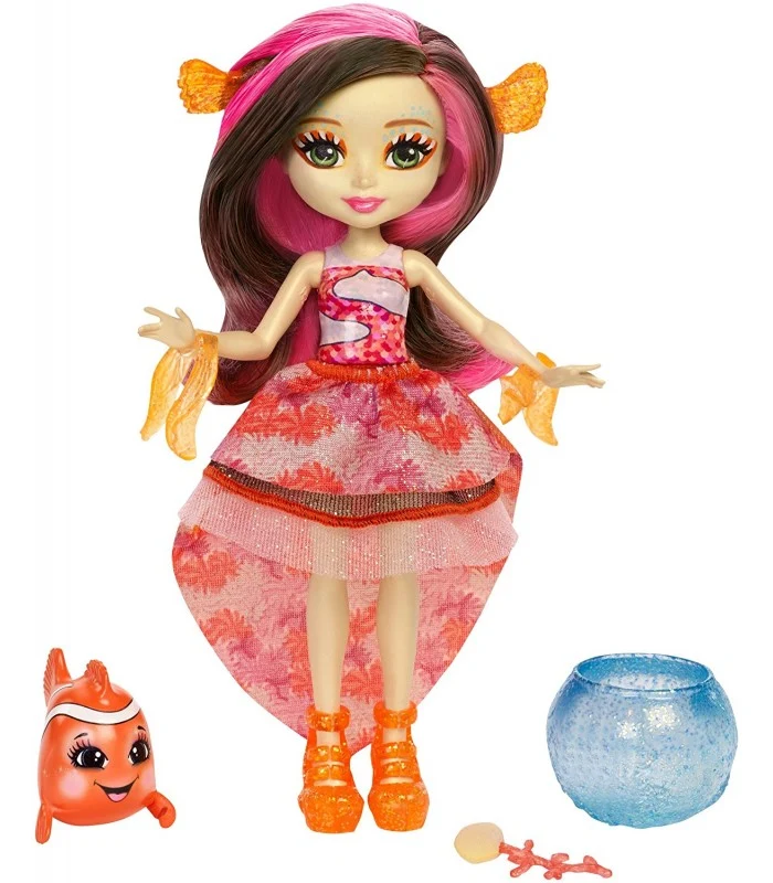 Enchantimals Cambia Colore Bambola Clarita Clownfish E Cackle