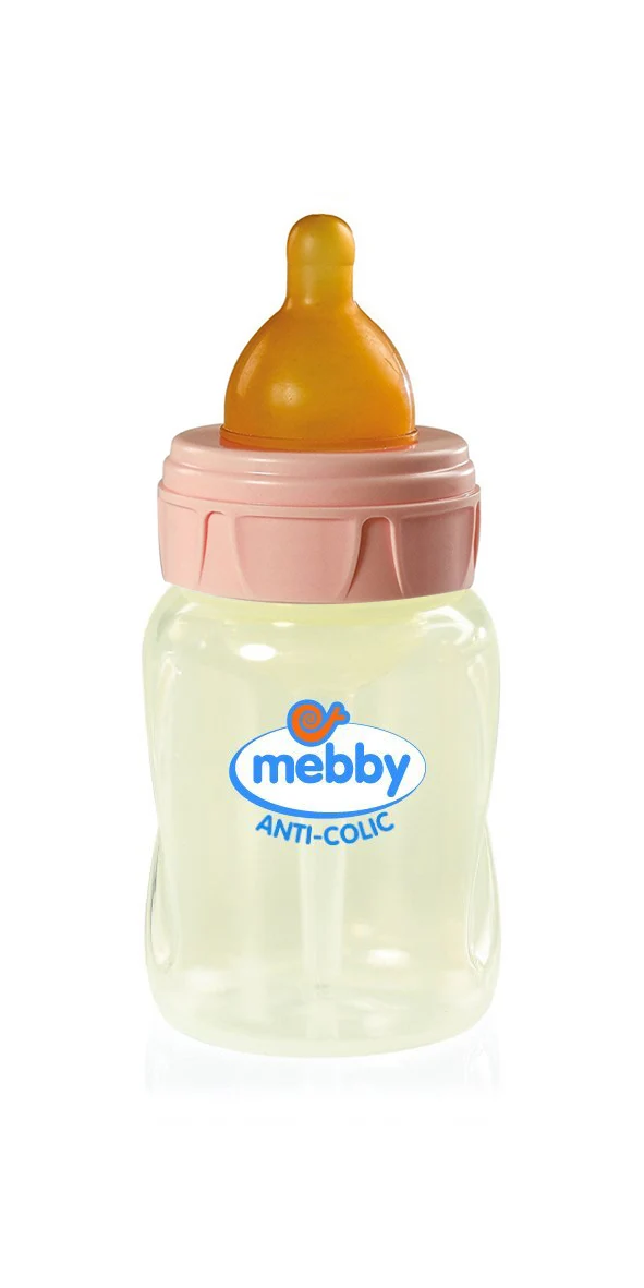Biberon Anti-Colica Mebby Step 1+2 Caucciã¹ Rosa 150 Ml
