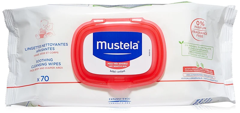 Salviette Detergenti Mustela Lenitive 70 Pz