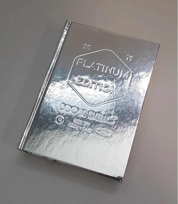 Diario Agenda Mini Smemo 16 Mesi Special Edition Platino Argento Lucido