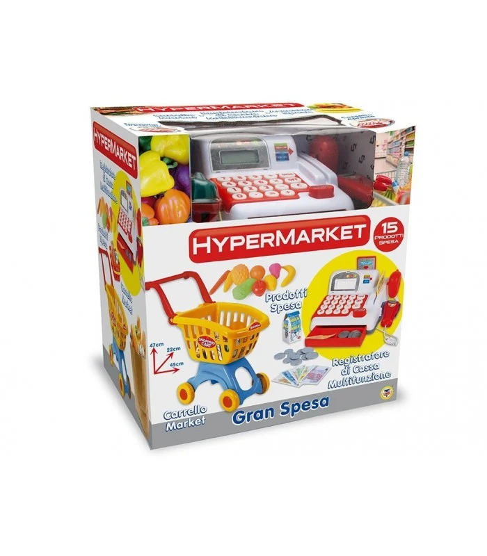 Registratore Di Cassa Con Carrello Market E Accessori